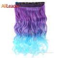 Curly Clip In Hair Extensions 5 Clips Hairpiece Body Wave Synthetic Hair Extension Supplier